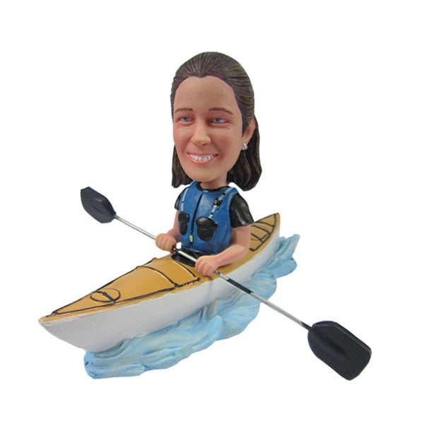 Custom Kayak Female Sports Bobblehead